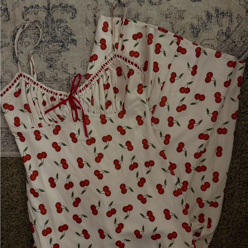 Showpo Cherry Print Long Dress